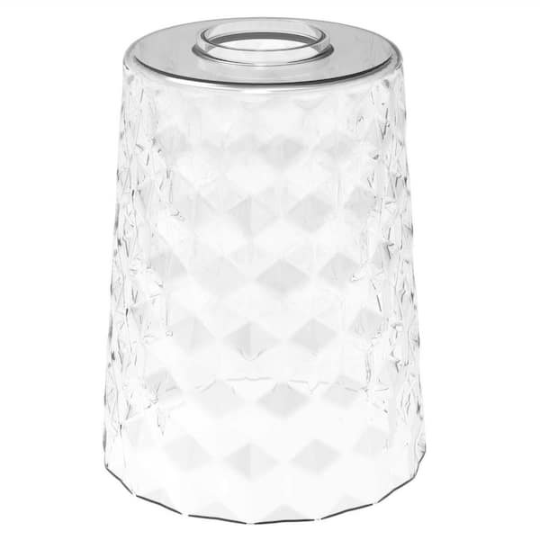 6 in. Height 3-Pack Clear Bell Glass 1 in. Fitter Width Vanity Pendant Flush Mount Light Shade