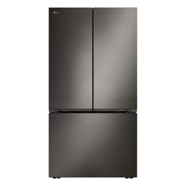 27 cu. ft. SMART Counter Depth MAX French Door Refrigerator with Ice and Water, ADA Comp in Black Stainless Steel