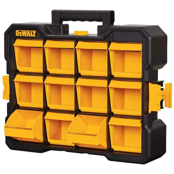 DEWALT 12 Compartment Small Parts Organizer Flip Bin (2 Pack) DWST14121W2PK  - The Home Depot