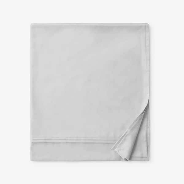 The Company Store Legends Hotel Silver Solid 600-Thread Count Egyptian Cotton Sateen Full Flat Sheet