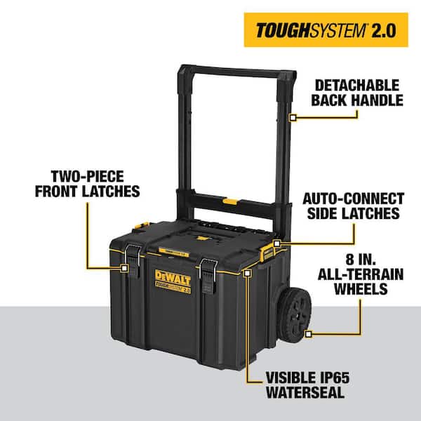 TOUGHSYSTEM 2.0 24 in. Deep Tool Tray, (2) TOUGHSYSTEM 2.0 Shallow Tool Tray and TOUGHSYSTEM 2.0 Mobile Tool Box