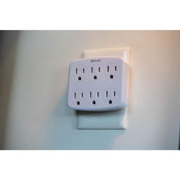 Woods - 6-Outlet Wall Tap with Phone Cradle