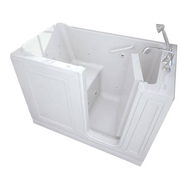 American Standard Acrylic Standard Series 51 in. x 30 in. Walk-In Whirlpool Tub with Quick Drain in White