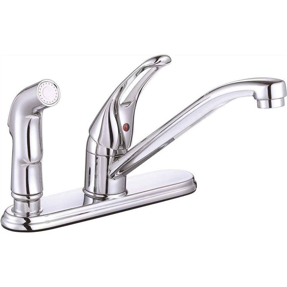 Premier Bayview Single-Handle Standard Kitchen Faucet with Side Sprayer in Chrome, Grey -  3552568