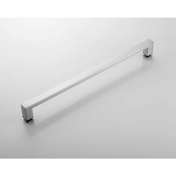 56-61 in. W x 72 in. H Double Sliding Frameless Smooth Sliding Shower Door in Brushed Nickel with 3/8 in. Clear Glass