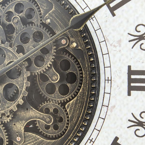 Richard 21 Gears Clock - Gold Frame + Antique Black - Classic