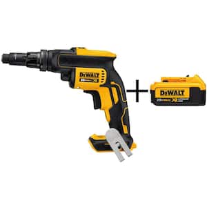 20V MAX XR Cordless Brushless Drywall Screw Gun with Versa-Clutch Adjustable Torque and (1) 20V 4.0Ah Battery