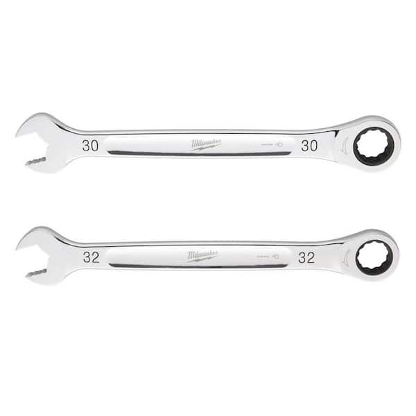 Milwaukee Metric Mechanics Ratcheting Combination Wrench Set (2-Piece)