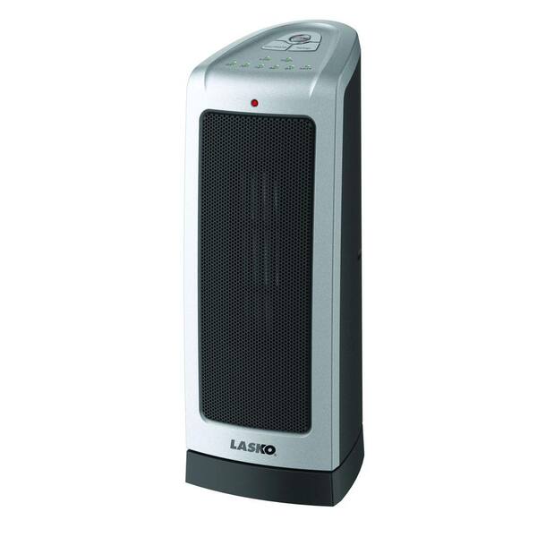 Lasko 6.5 in. 1500-Watt Oscillating Ceramic Tower Heater with Electronic Control