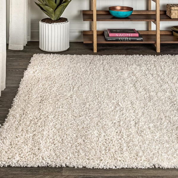 JONATHAN Y Mercer Shag Plush Cream 8 ft. x 10 ft. Area Rug MCR106D