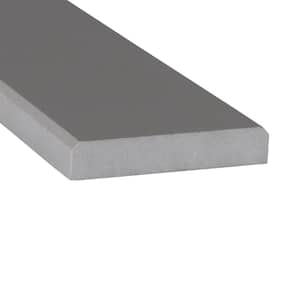 Gray Double Beveled 4 in. x 36 in. Polished Engineered Marble Threshold Tile (3 ln. ft./Each)
