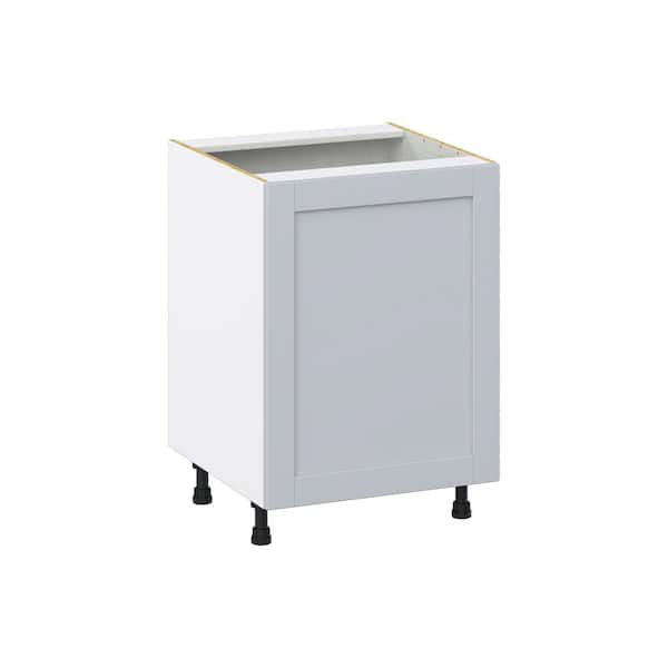 J COLLECTION Milton 24 in. W x 24 in. D x 34.5 in. H Assembled Shaker Sink Base Kitchen Cabinet in Light Gray