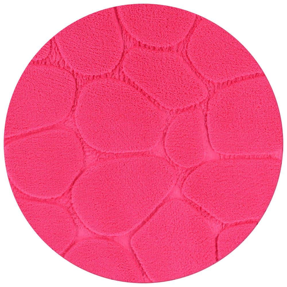 Pink Memory Foam Cobble Stone Bath Mat 32" x 20"
