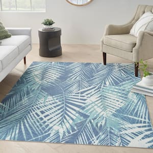 Sun N' Shade Navy 5 ft. x 8 ft. All-over design Contemporary Indoor/Outdoor Area Rug