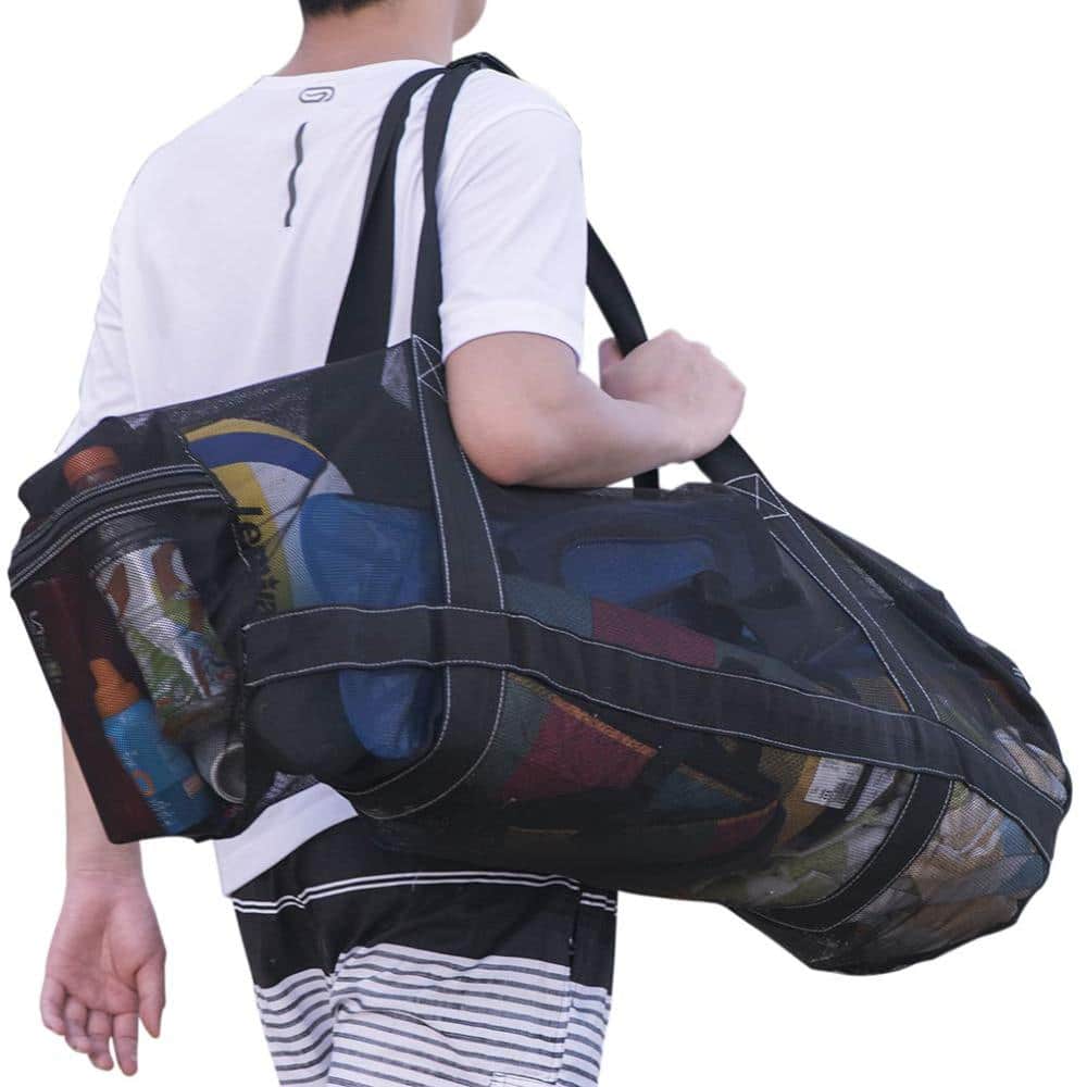37 in. x 15 in. x 15 in. Mesh Duffle Bag for Snorkel and Dive Gear, Foldable Black, 1-Piece price history on PriceWatchPro