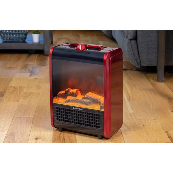 FLAME EFFECT HEATER FAN PORTABLE MINI SMALL SPACE FIRE ELECTRIC HOME OFFICE