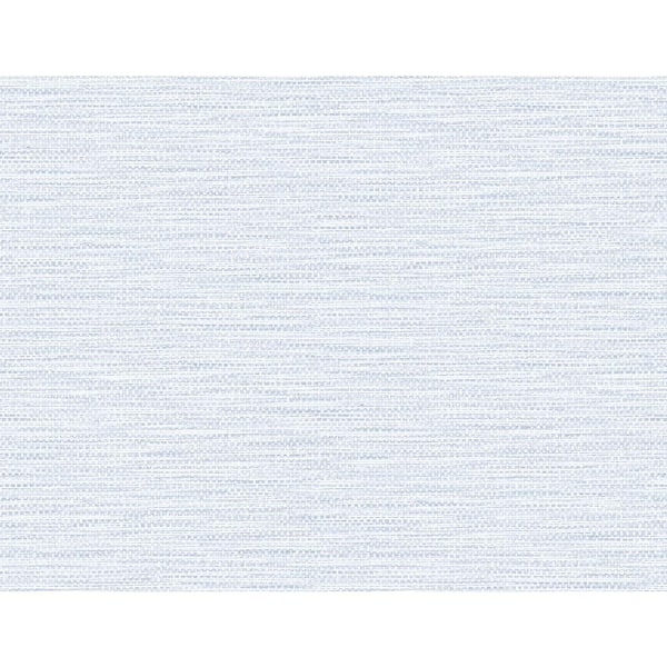 LILLIAN AUGUST Luxe Retreat Blue Frost Faux Linen Weave Paper Unpasted Wallpaper Roll (60.75 sq. ft.)