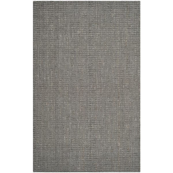 SAFAVIEH Natural Fiber Light Gray 6 ft. x 9 ft. Solid Area Rug