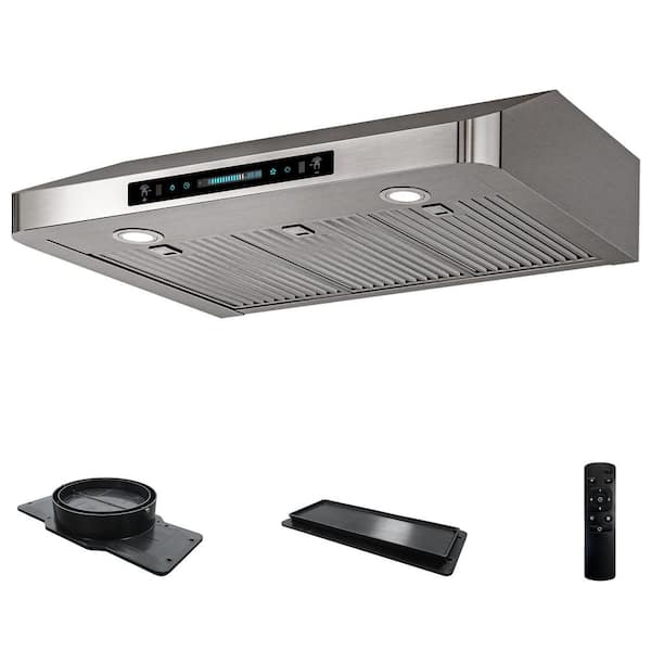 42 in. 900 CFM Ducted Under Cabinet Gesture Control Range Hood in Stainless with 2-LED Lights
