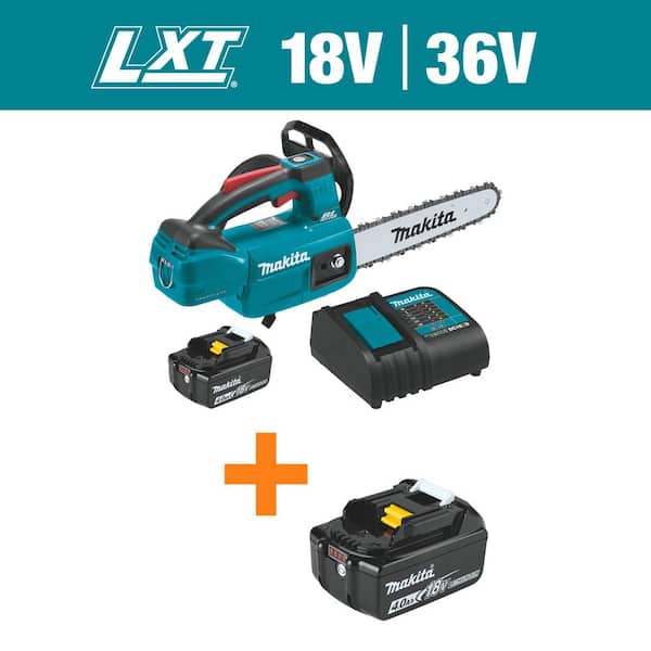 Makita LXT 10 in. 18V Lithium-Ion Brushless Electric Battery Chainsaw Kit (4.0Ah) with 18V LXT Lithium-Ion Battery 4.0Ah