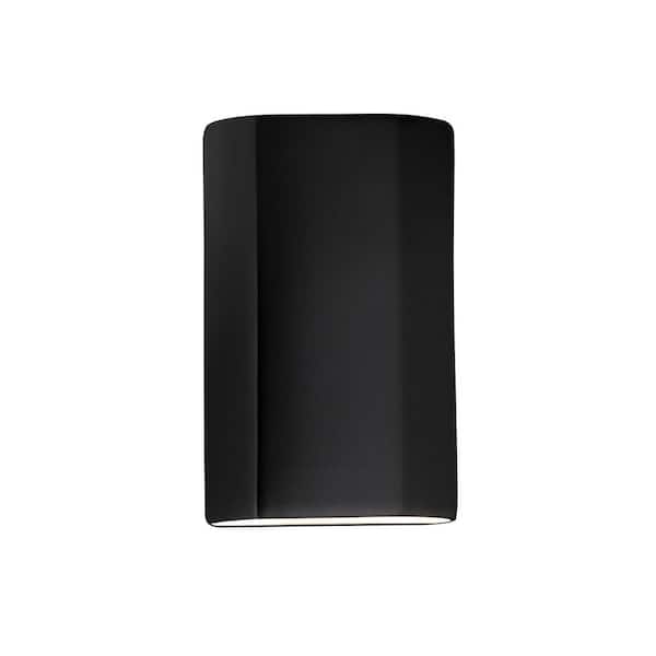 Justice Design Ambiance 1-Light Carbon Matte Black Wall Sconce