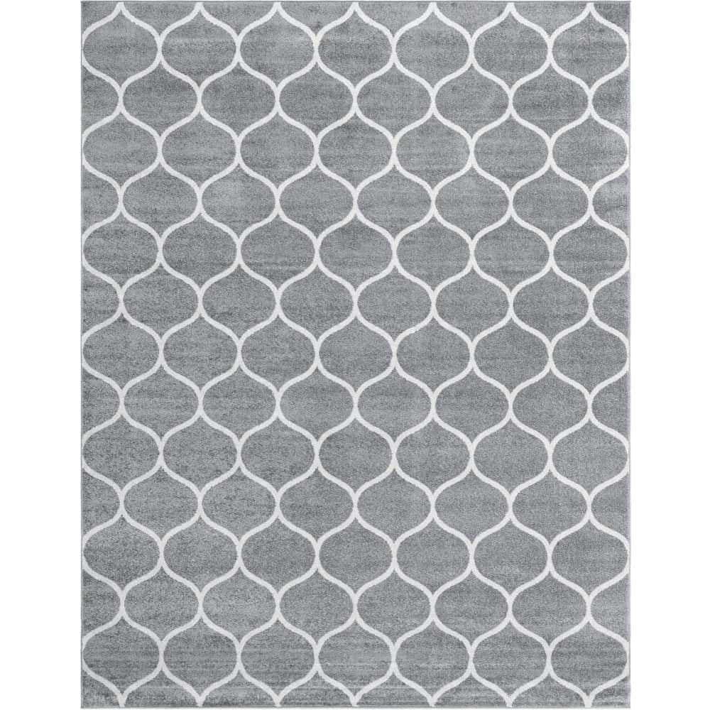 Trellis Frieze Rounded Light Gray 8' 0 x 10' 0 Area Rug price history on PriceWatchPro