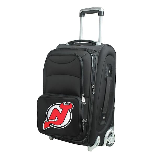 Denco NHL New Jersey Devils 21 in. Black Carry-On Rolling Softside Suitcase