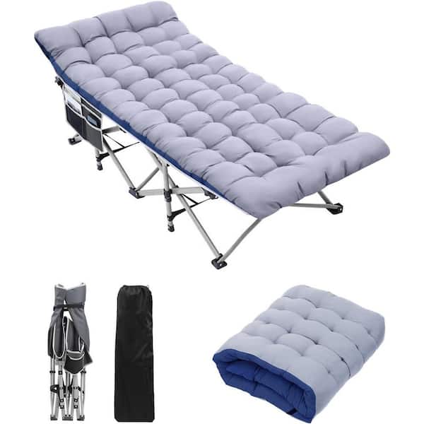 BOZTIY Folding Bed Cot with 2 in. Mattress, 75 in. x 28 in. Folding Camping Cots with Carry Bag, Folding Sleeping Cot Guest Bed