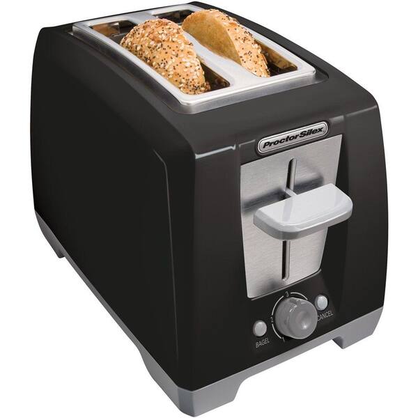 Proctor Silex 2-Slice Cool Touch Bagel Toaster in Black-DISCONTINUED