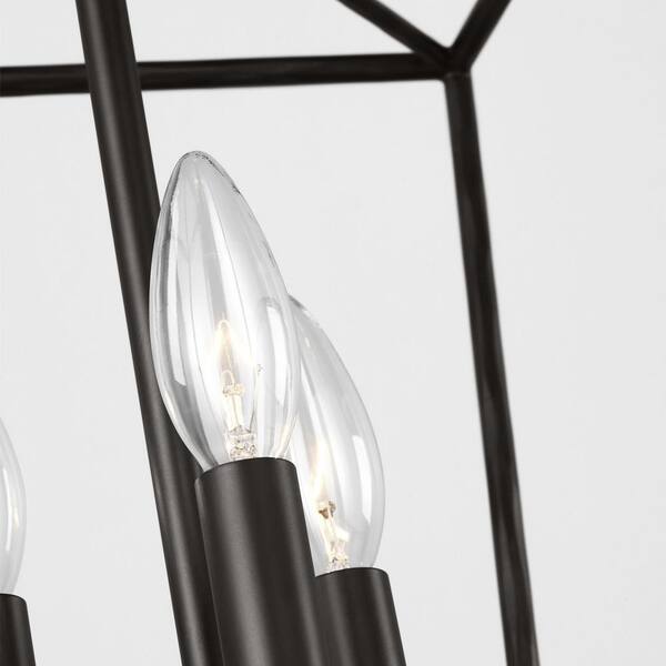 Generation Lighting - Viota Small 3-Light Aged Iron Dining Room Entry Hallway Transitional Pendant Light