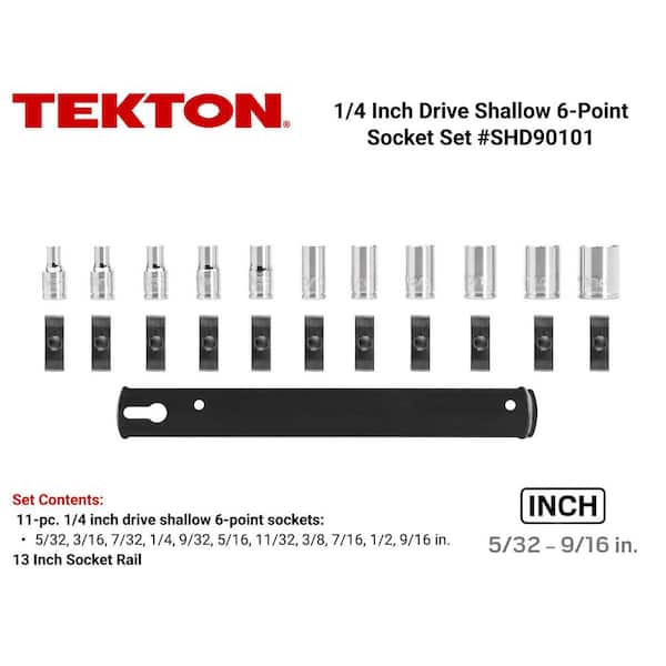 1/4 in. Drive 6-Point Socket Set (11-Piece)