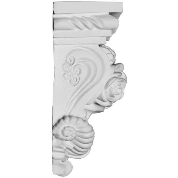 3-7/8 in. x 5-3/4 in. x 2-1/4 in. Polyurethane Rose Corbel