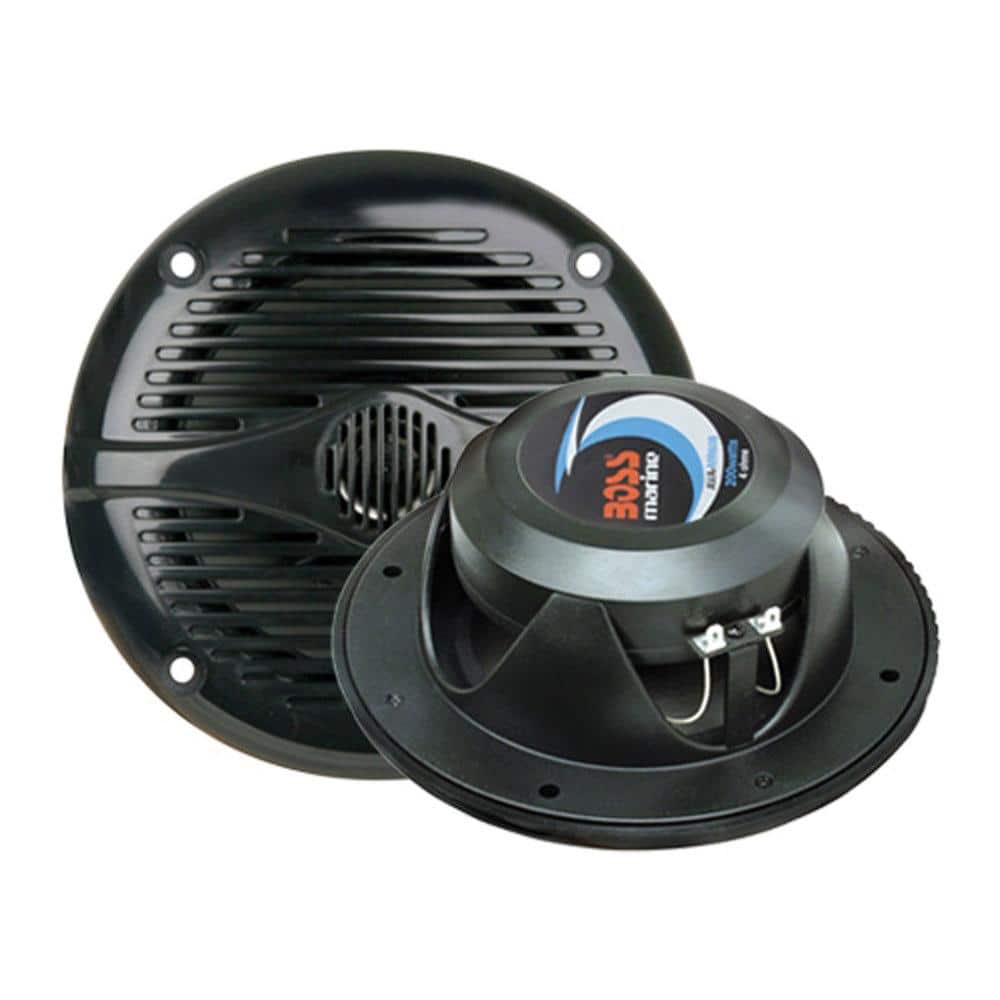 2-Way Marine Full Range Loudspeakers - 150W, 5.25 in. Black Pair
