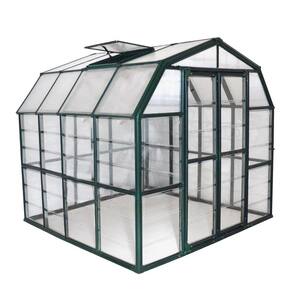 Grand Gardener 8 ft. x 8 ft. Green/Clear DIY Greenhouse Kit