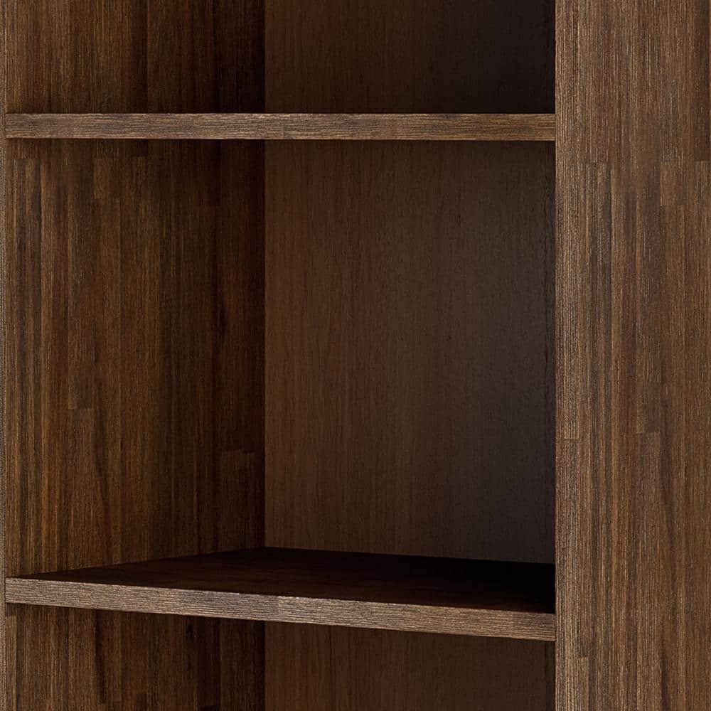 Clarkson Rustic Natural Aged Brown Solid Acacia Bookcase