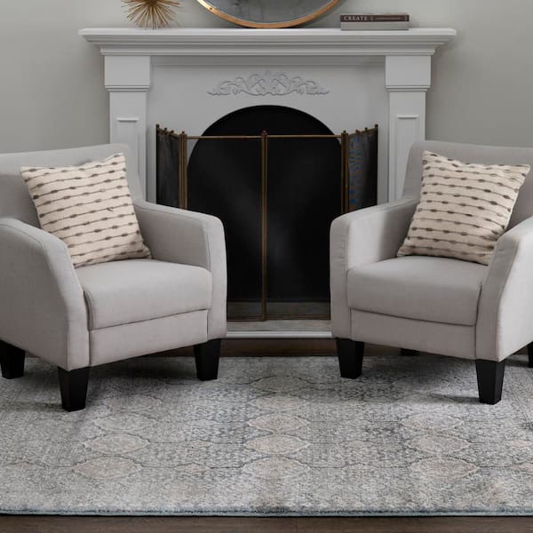 Morrow 6 ft. x 9 ft. Light Blue/Light Gray Area Rug