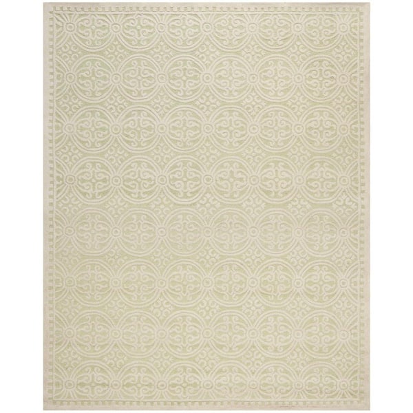 Cambridge Light Green/Ivory 8 ft. x 10 ft. Geometric Medallion Area Rug