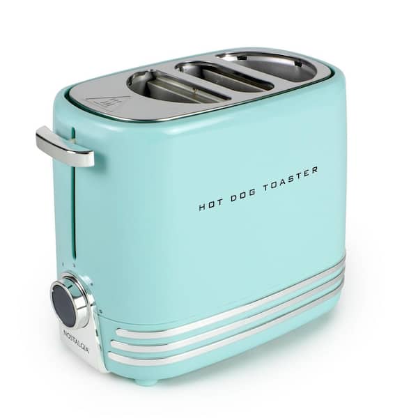 Nostalgia 2 Slot Hot Dog and Bun Toaster, Retro Red & GCT2 Deluxe Grilled  Cheese Sandwich Toaster with Extra Wide Slots, Yellow