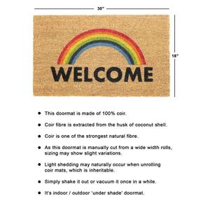 Multi Welcome Rainbow 18 in. x 30 in. Doormat