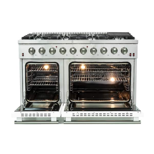 https://images.thdstatic.com/productImages/8013da3b-89bb-40b1-acc1-4307e2330e51/svn/stainless-steel-with-white-door-forno-double-oven-gas-ranges-ffsgs6244-48wht-31_600.jpg