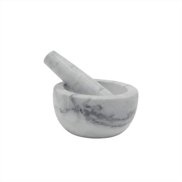 Cook Pro 4.5 in. Marble Mortar and Pestle Set 007 The Home Depot