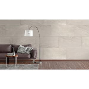 Yardan Gray 24 in. x 48 in. Matte Porcelain Floor and Wall Tile (7.64 sq. ft./Each)