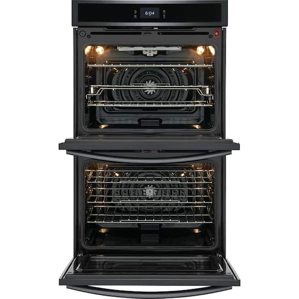Gallery 30 in. Double Electric Built-In Wall Oven with Total Convection in Smudge-Proof Black Stainless Steel