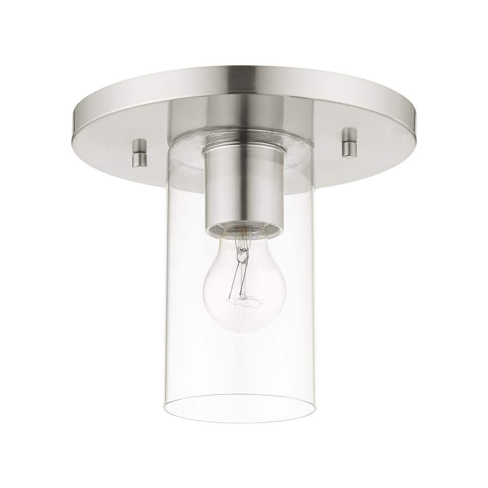 Zurich 9'' Brushed Nickel Modern Flush Mount Light