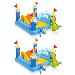 Fantasy Castle Inflatable Water Play Swimming Pool for Kids 2 Plus (2-Pack), 20 lbs. Product Weight