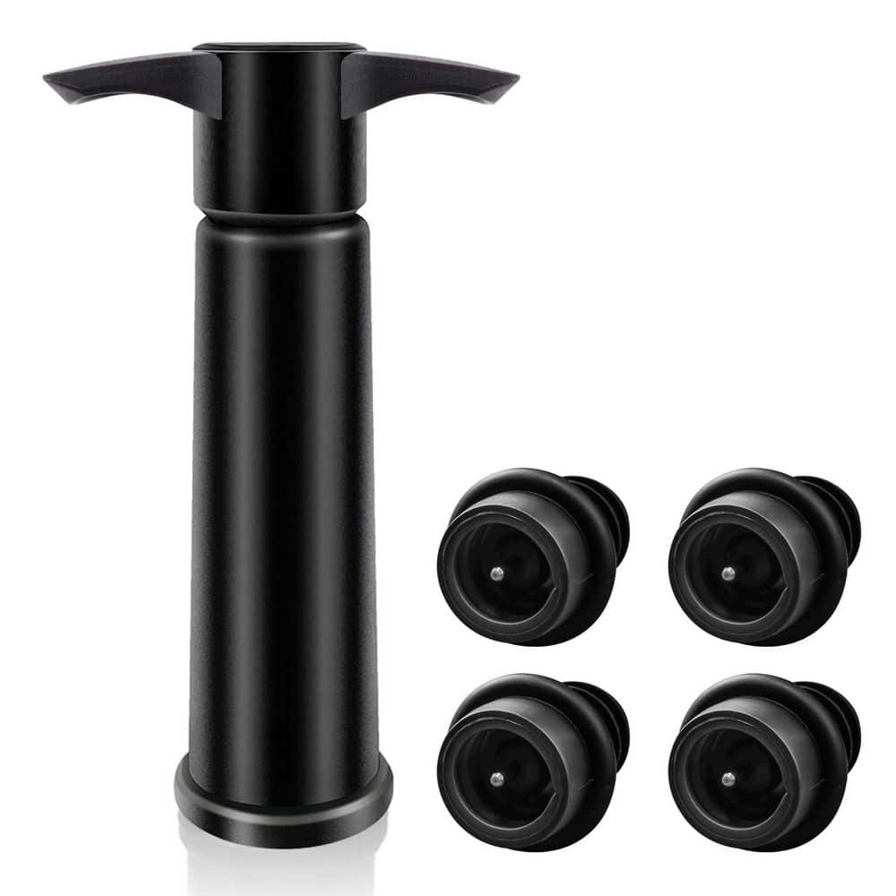 ABS Plastic Wine Saver Pump (Set of 4) with Food Grade Silicone Vacuum Stoppers for Standard Wine Bottles price history on PriceWatchPro