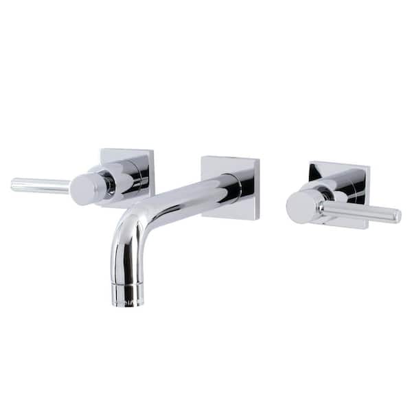 Kingston Brass Concord 2-Handle Wall-Mount Bathroom Faucets in Polished Chrome