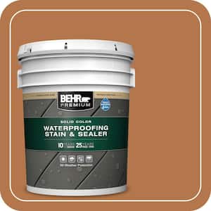 BEHR PREMIUM 5 gal. #SC-134 Curry Solid Color Waterproofing