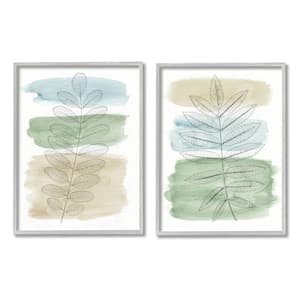 Spring Forest Branches Over Soft Cool By Alonzo Saunders 2-Piece Framed Print Nature Texturized Art 16 in. x 20 in.