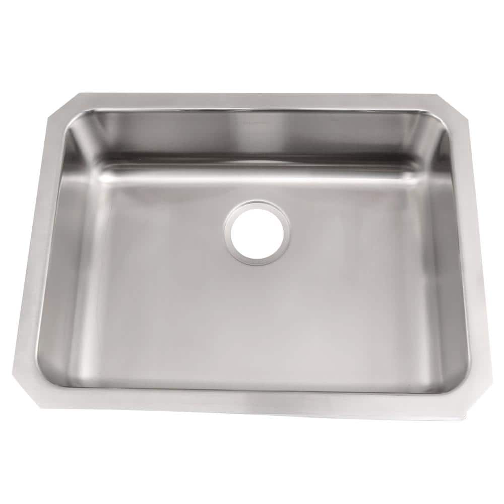 Lustertone 26" Stainless Steel Single Bowl Undermount Sink